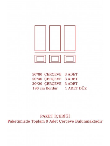 9 Adet Hazır Çerçeve ve 1 Adet Bordür Paketi Site 13 