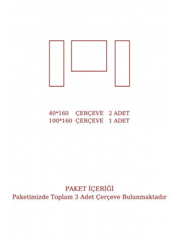 3 Çerçeve 4 Cm Çıta Çerçeve Takımı 