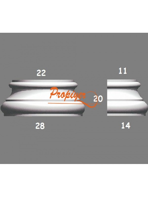 Dış Cephe Yuvarlak Sütun Başlık PYB 1 (yarım daire)