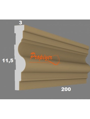 Dış Cephe Profili Pencere Sövesi PDS 04-2 (3*11,5*200)