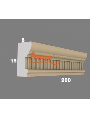 Desenli Dış Cephe Profili Söve-Tac-Katsilme PDD 20 (8*15*200)
